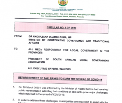 Government Circular No.8 of 2020 COVID-19 Refurbishment of Taxi Ranks